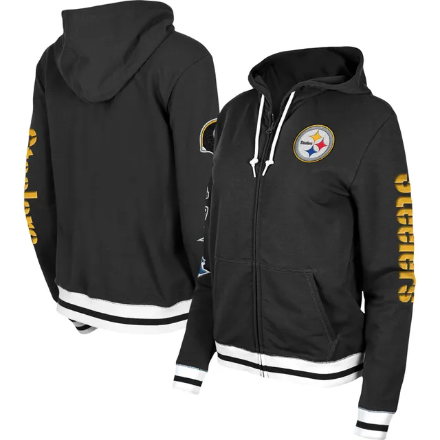 Las Vegas Raiders Youth Colorblock Full-Zip Hoodie - Black