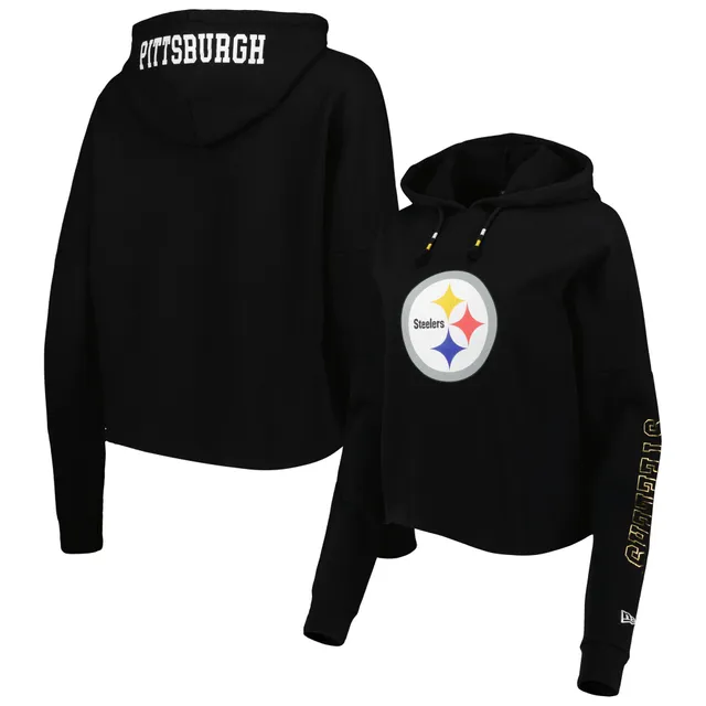 Lids Pittsburgh Steelers New Era Women's Cloud Dye Fleece Pullover Hoodie -  Black