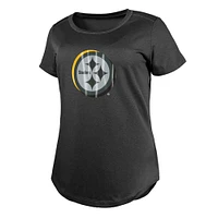 Women's New Era  Charcoal Pittsburgh Steelers 2024 NFL Draft T-Shirt