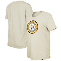 T-shirt pour femme New Era crème Pittsburgh Steelers 2023 NFL Draft