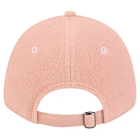 Women's New Era Light Pink Pittsburgh Steelers Cozy Sherpa 9FORTY Adjustable Hat