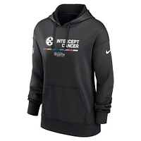 Women's Nike Black Pittsburgh Steelers 2022 NFL Crucial Catch - Therma Performance Pullover Hoodie