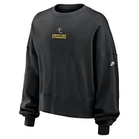 Women's Nike Black Pittsburgh Steelers Oversized Rewind Pullover Sweatshirt