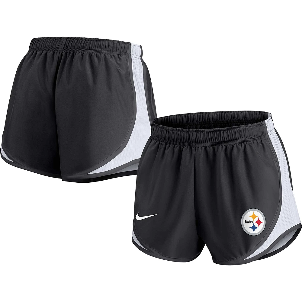 Short Nike Pittsburgh Steelers Tempo pour femme, noir