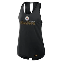 Débardeur performant taille plus Nike Pittsburgh Steelers noir pour femme