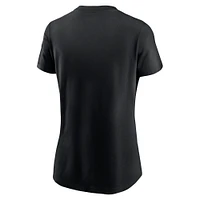 T-shirt Nike noir avec logo principal des Pittsburgh Steelers pour femme