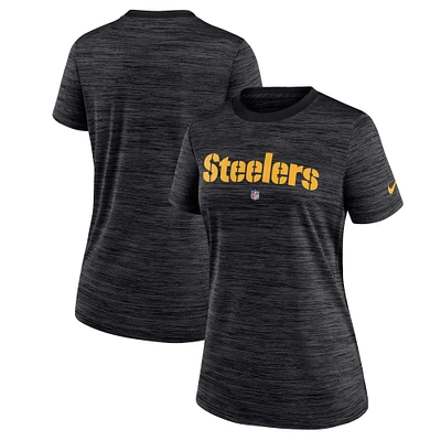 Women's Nike  Black Pittsburgh Steelers Sideline Performance T-Shirt