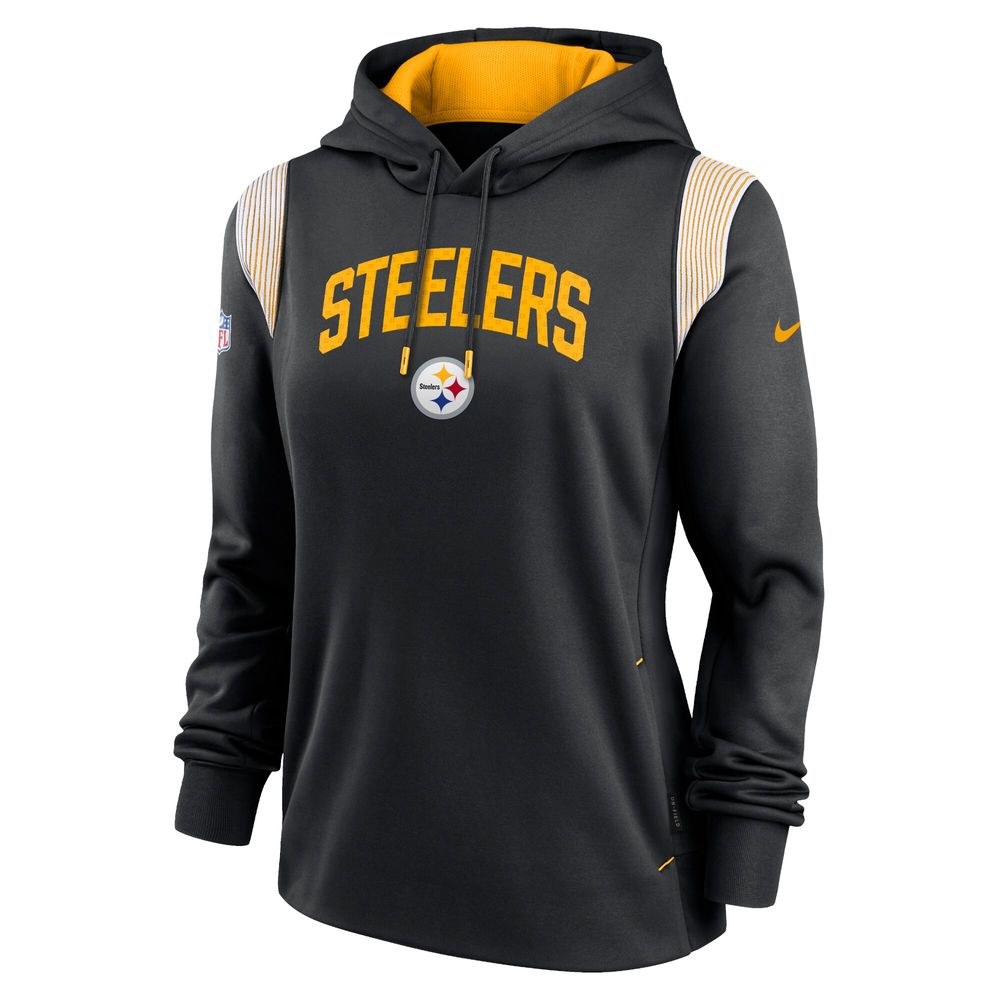 Women's Nike Black Pittsburgh Steelers Sideline Stack Performance Pullover Hoodie