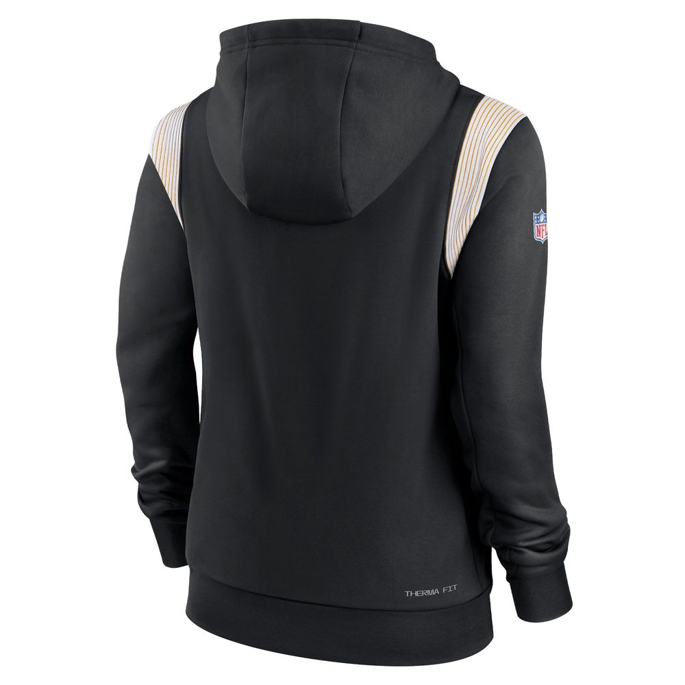 Women's Nike Black Pittsburgh Steelers Sideline Stack Performance Pullover Hoodie