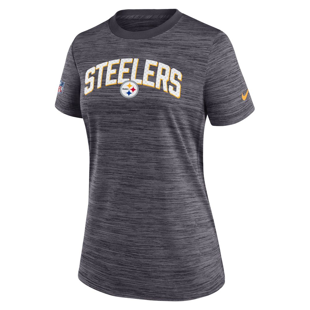 Women's Nike Black Pittsburgh Steelers Sideline Velocity Lockup Performance - T-Shirt