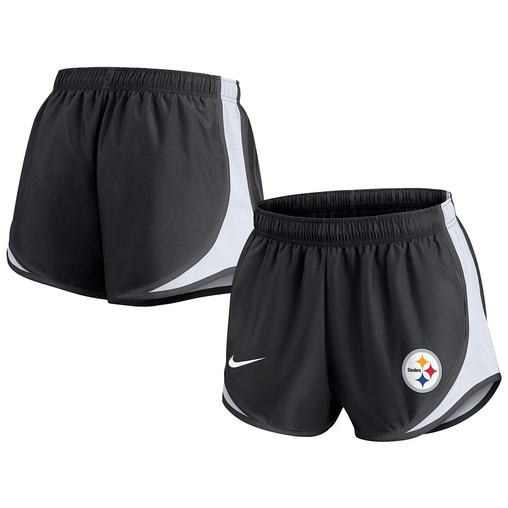 Short Nike noir Pittsburgh Steelers Tempo pour femme