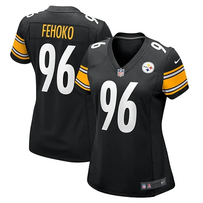 Maillot de match Nike Breiden Fehoko des Pittsburgh Steelers pour femme, noir