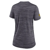 T-shirt Nike Performance Sideline Velocity pour femme, couleur anthracite, des Pittsburgh Steelers