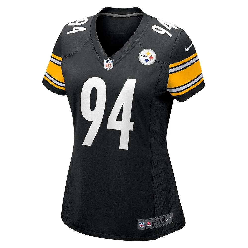 Maillot de match Nike Dean Lowry noir des Steelers Pittsburgh pour femme