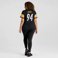 Maillot de match Nike Dean Lowry noir des Steelers Pittsburgh pour femme