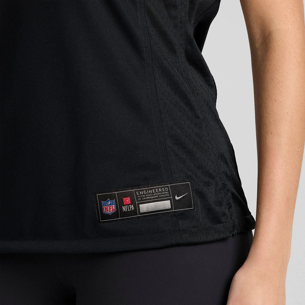 Maillot Nike DK Metcalf noir pour femme, équipe des Pittsburgh Steelers