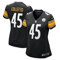 Maillot de match Nike Jack Colletto pour femme, noir, Pittsburgh Steelers