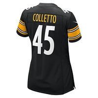 Maillot de match Nike Jack Colletto pour femme, noir, Pittsburgh Steelers