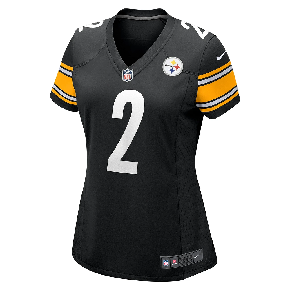 Maillot de joueur match Nike Justin Fields des Pittsburgh Steelers pour femme, noir