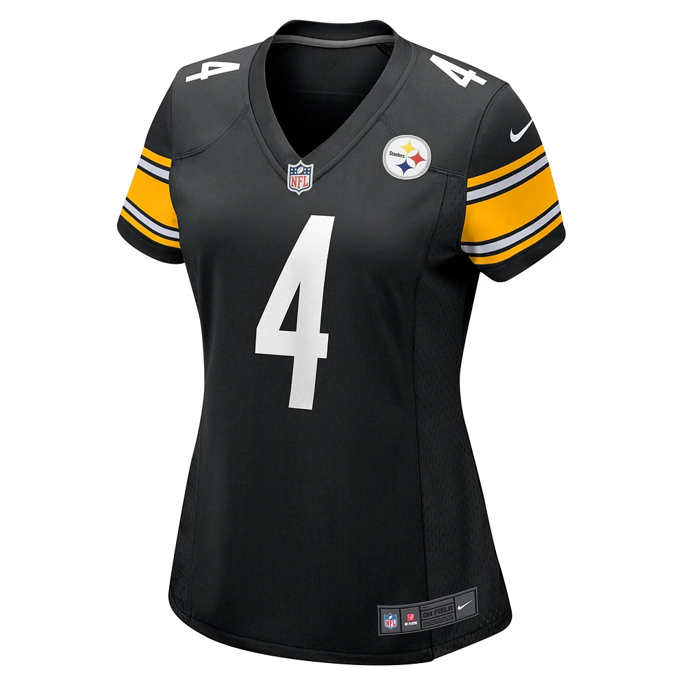 Maillot de match Nike Kyle Allen noir des Pittsburgh Steelers pour femme