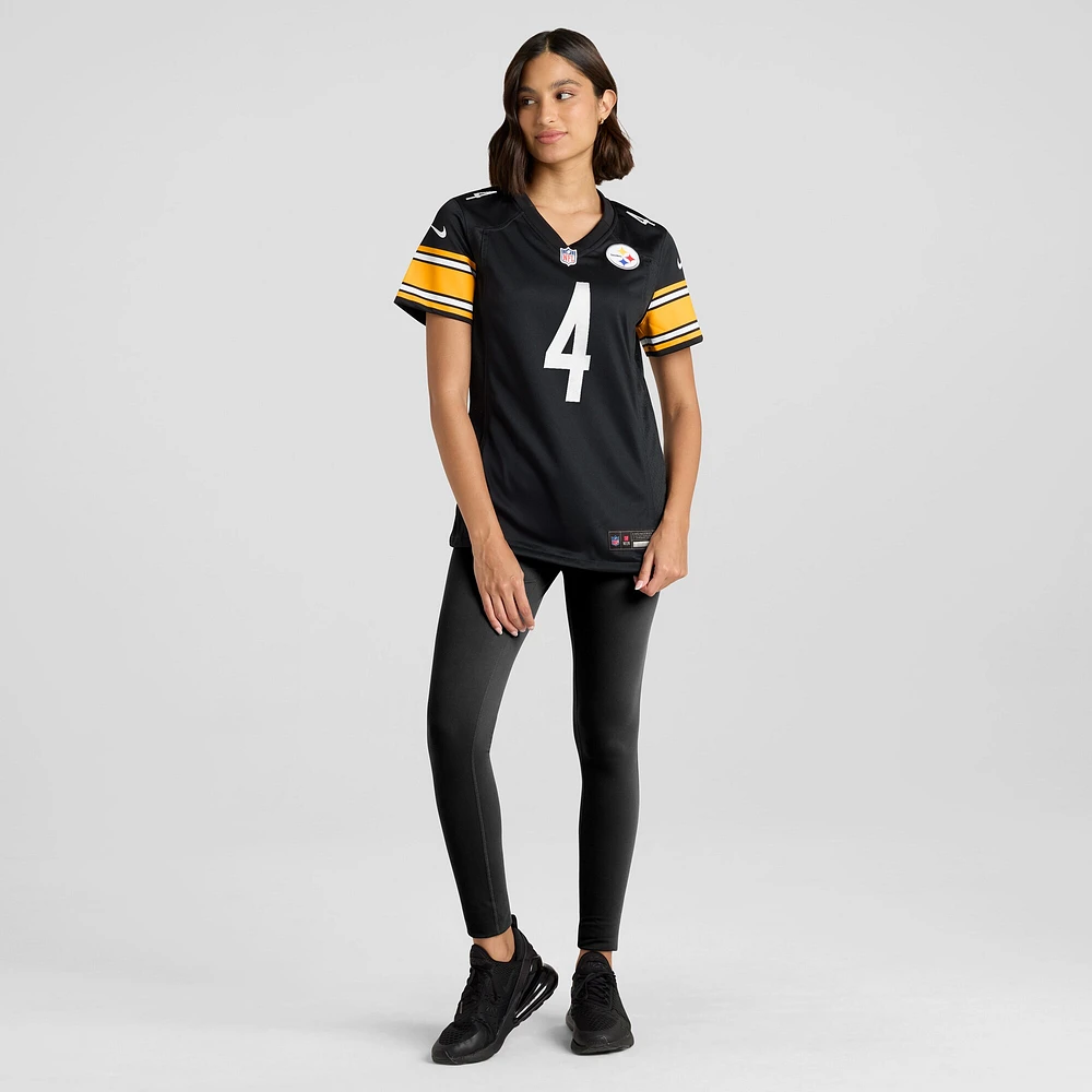 Maillot de match Nike Kyle Allen noir des Pittsburgh Steelers pour femme