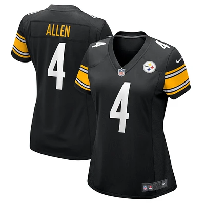 Maillot de match Nike Kyle Allen noir des Pittsburgh Steelers pour femme