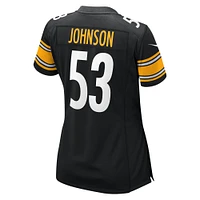 Maillot de match Nike Kyron Johnson des Pittsburgh Steelers pour femme, noir