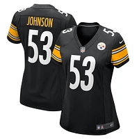 Maillot de match Nike Kyron Johnson des Pittsburgh Steelers pour femme, noir