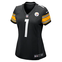 Women's Nike Number 1 Bride Black Pittsburgh Steelers Game Jersey