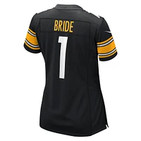 Women's Nike Number 1 Bride Black Pittsburgh Steelers Game Jersey