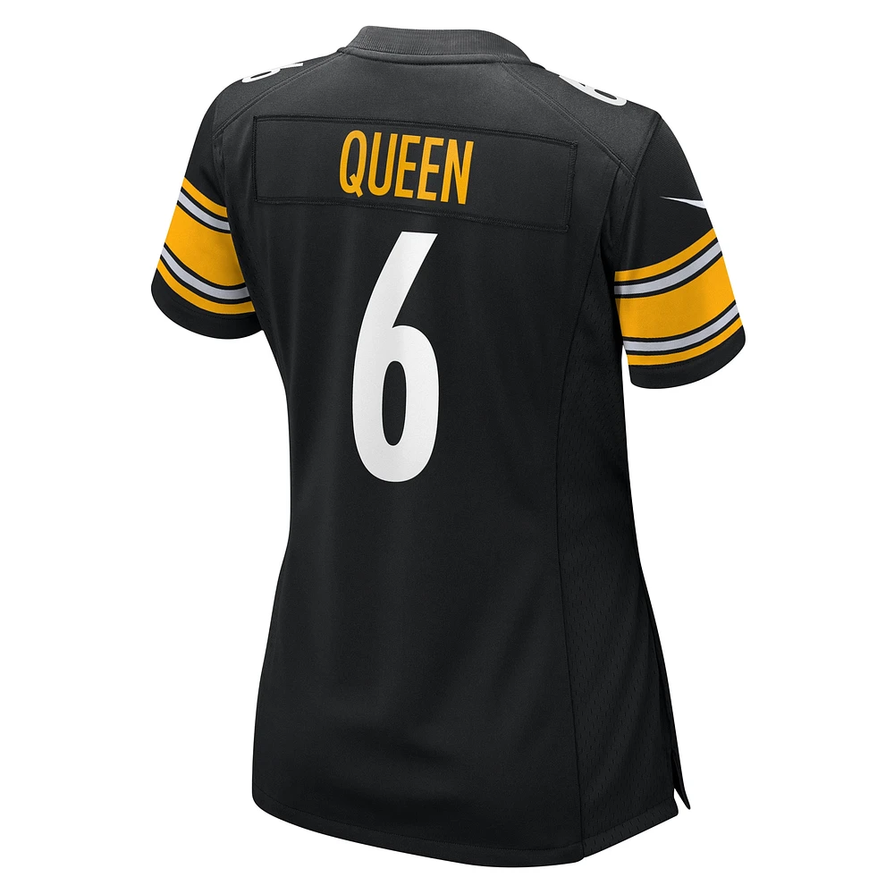 Maillot de match Nike Patrick Queen noir des Pittsburgh Steelers pour femme