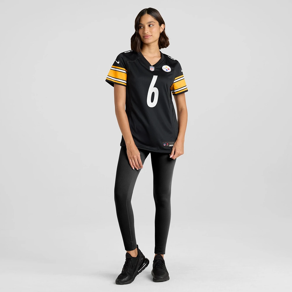 Maillot de joueur match Nike Patrick Queen pour femmes, noir, Pittsburgh Steelers