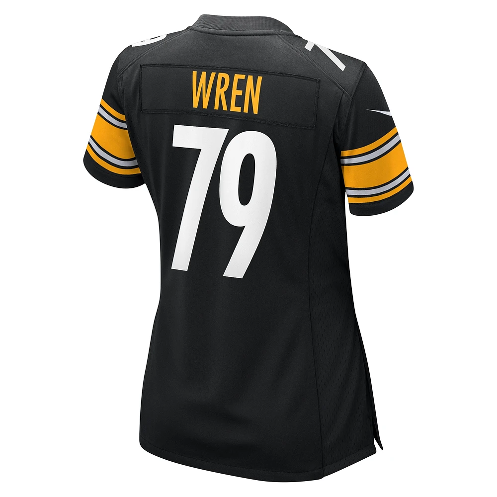 Maillot de match Nike Renell Wren pour femme, noir, Pittsburgh Steelers