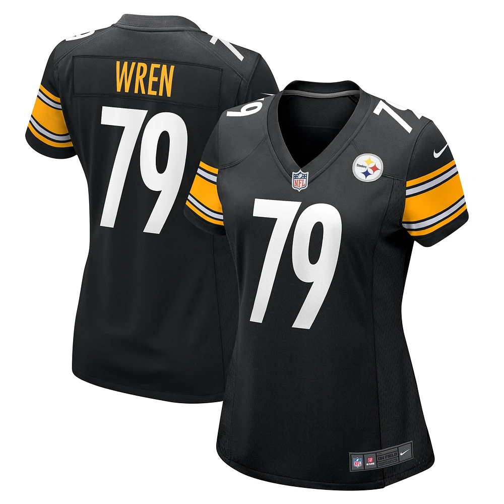 Maillot de match Nike Renell Wren pour femme, noir, Pittsburgh Steelers