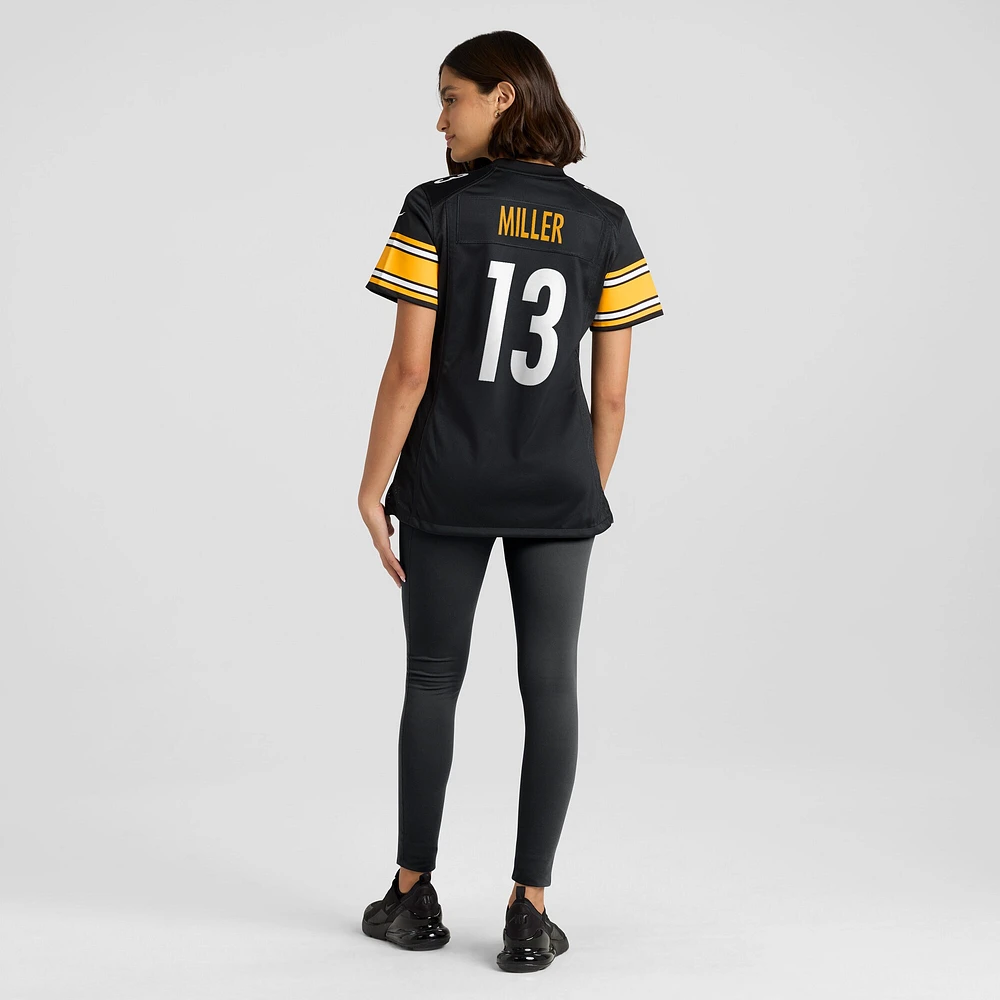 Maillot de match Nike Scotty Miller noir des Steelers Pittsburgh pour femme