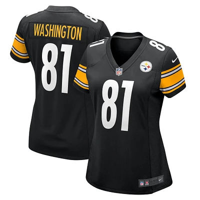 Maillot de match Nike Scotty Washington pour femmes, noir, Pittsburgh Steelers