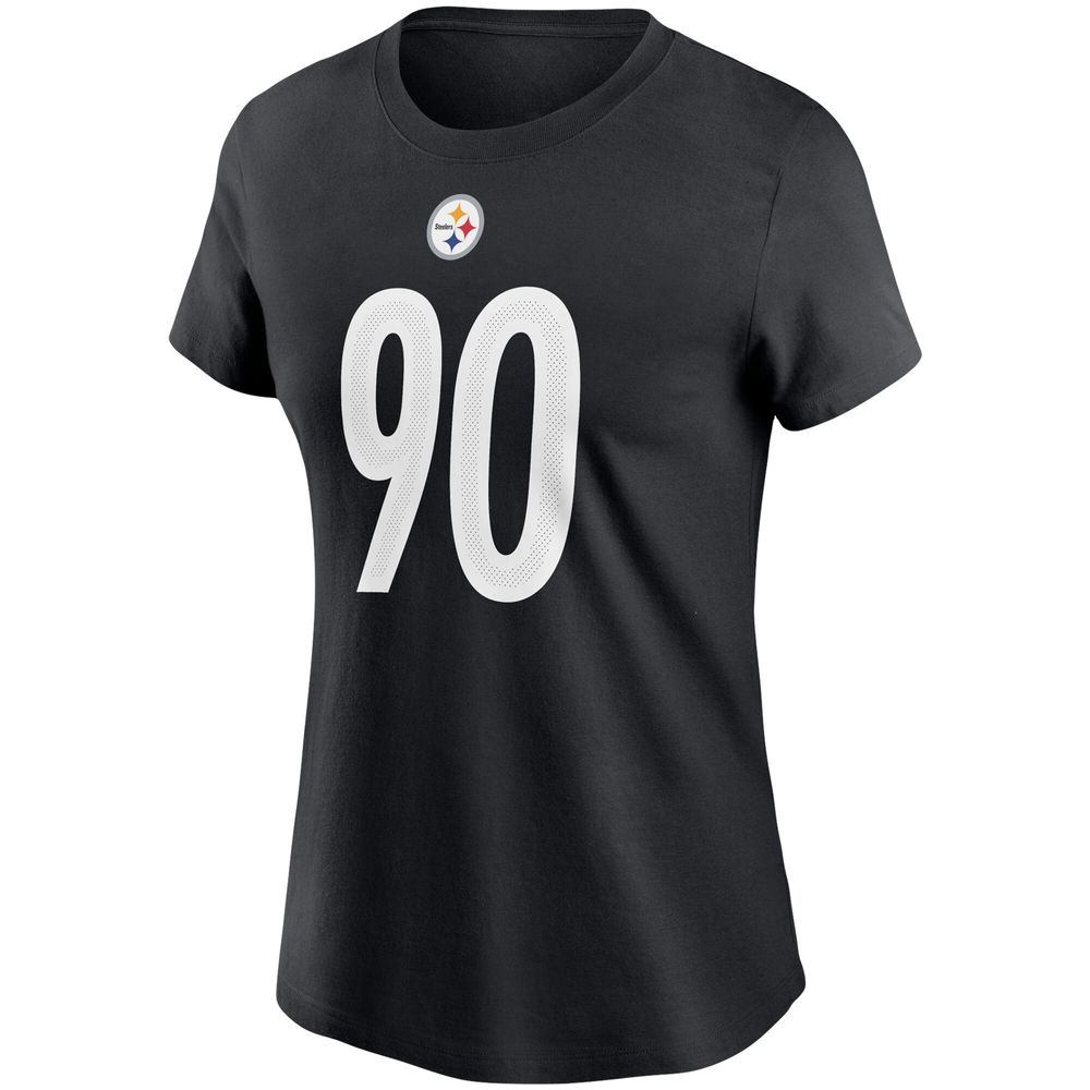 Women's Nike T.J. Watt Black Pittsburgh Steelers Name & Number T-Shirt