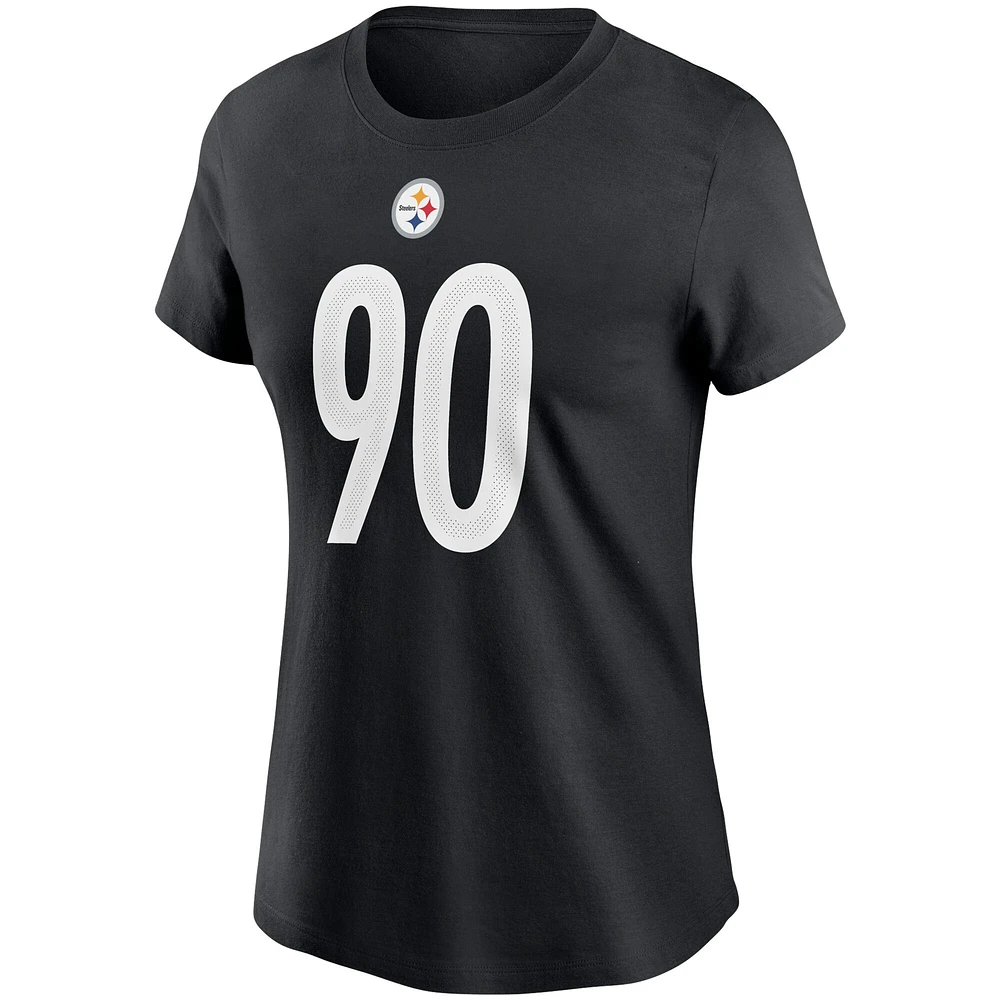 Nike T.J. pour Femme T-shirt noir avec nom et numéro des Steelers de Pittsburgh