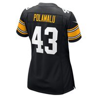 Women's Nike Troy Polamalu Black Pittsburgh Steelers Retired Player Jersey