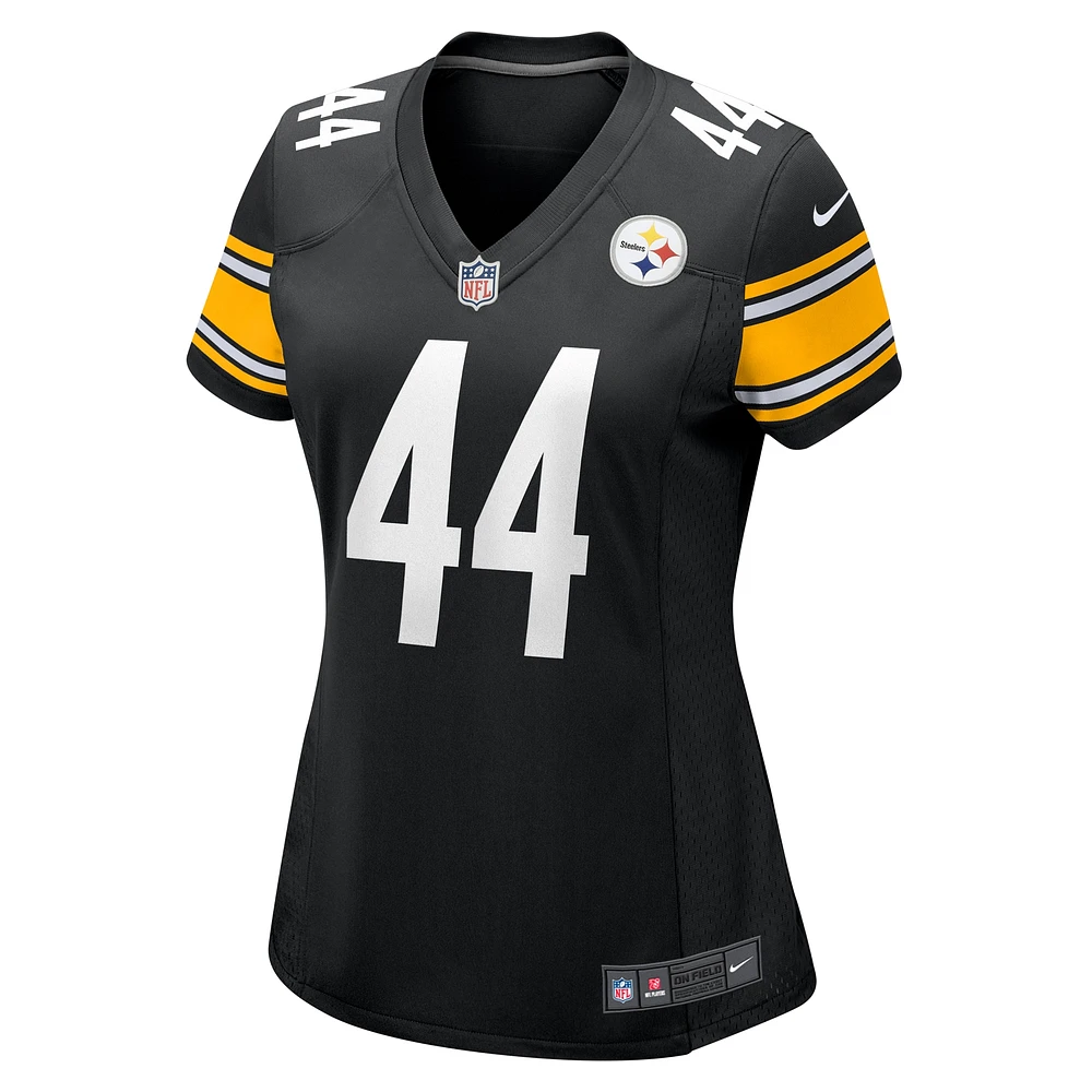 Maillot de match Nike Tyler Matakevich noir des Steelers Pittsburgh pour femme