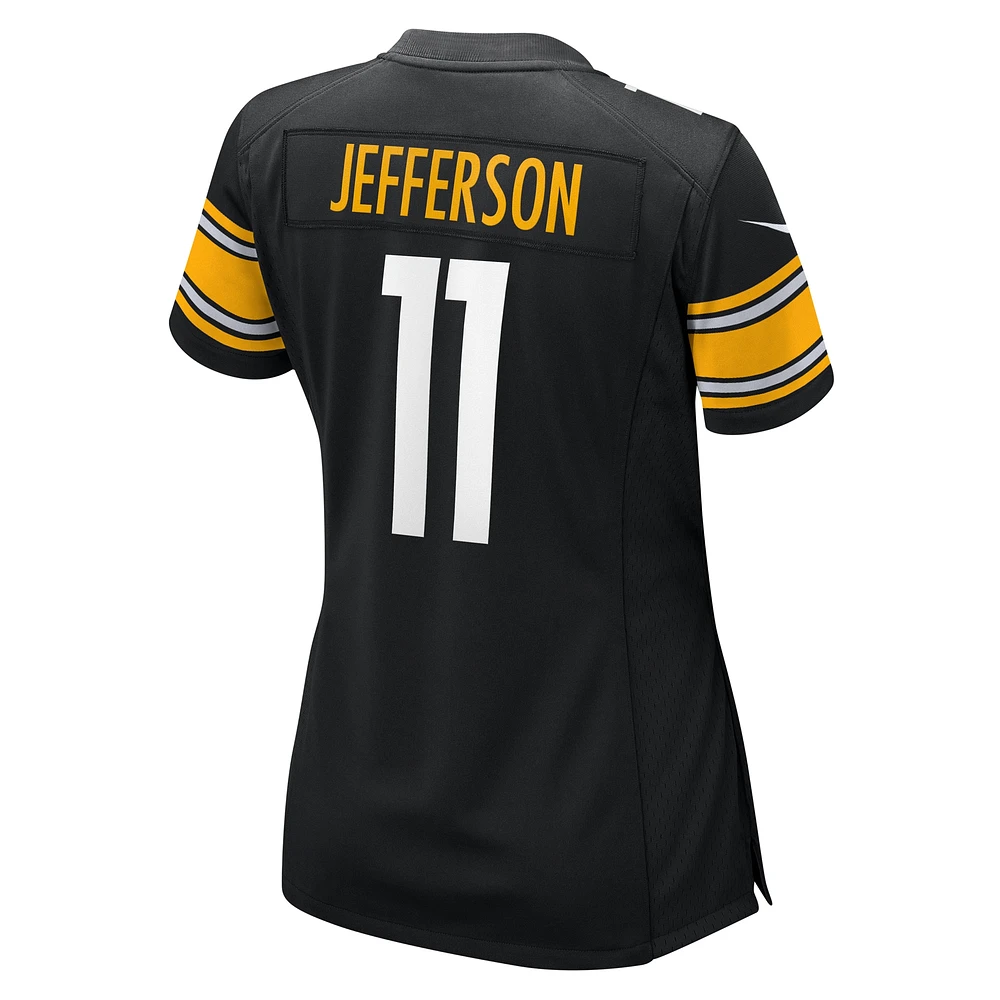 Maillot de match Nike Van Jefferson noir pour femme des Pittsburgh Steelers