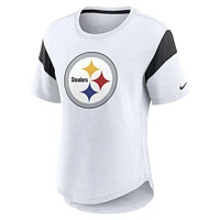 Women's Nike White Pittsburgh Steelers Fashion T-Shirt