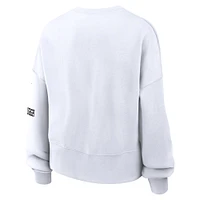 Women's Nike White Pittsburgh Steelers Oversized Pullover Sweatshirt