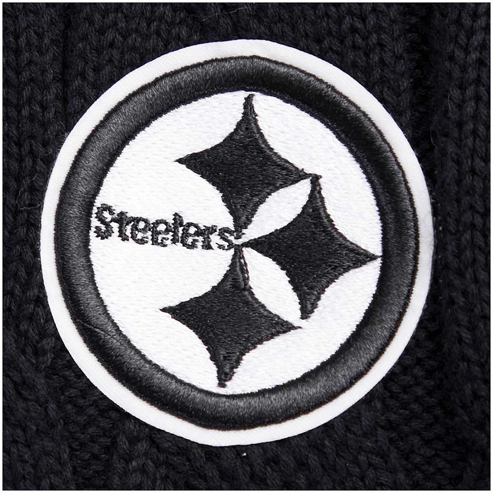 Women's Pro Standard  Black Pittsburgh Steelers Prep V-Neck Pullover Sweater