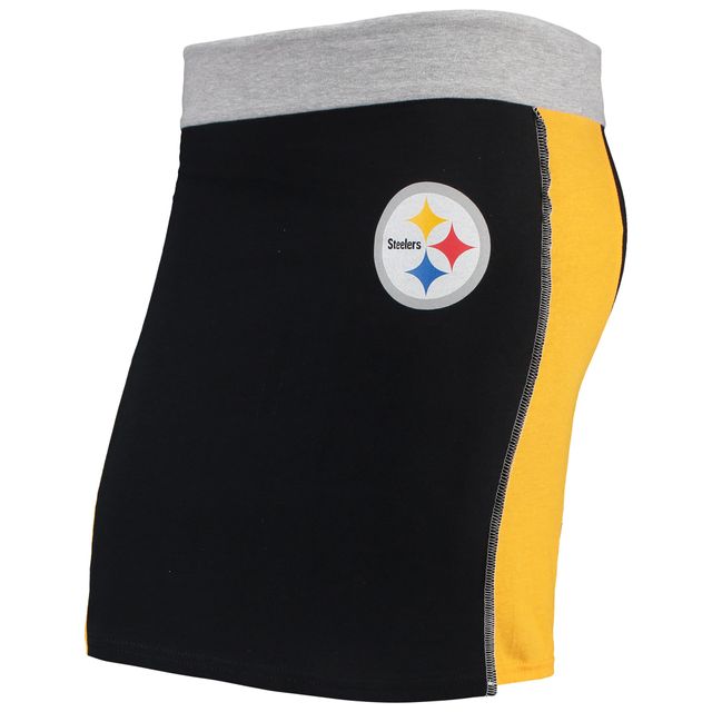 Jupe courte durable noire des Pittsburgh Steelers de Refried Apparel pour femmes