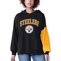 Sweat à capuche manches longues Power Move pour femme Starter Black Pittsburgh Steelers