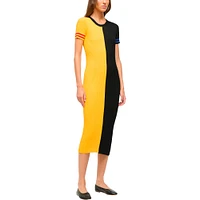 Robe Colleen dorée/noire pour femme STAUD des Steelers de Pittsburgh