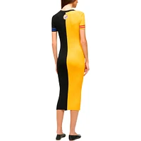 Robe Colleen dorée/noire pour femme STAUD des Steelers de Pittsburgh