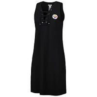 Women's Tommy Bahama Black Pittsburgh Steelers Island Cays Lace-Up Dress