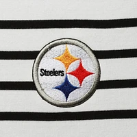 Robe rayée Jovanna Tri-Blend des Pittsburgh Steelers de Tommy Bahama pour femme, blanche